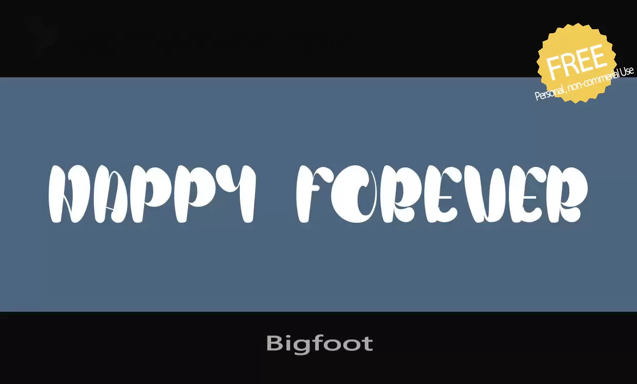 Font Sample of Bigfoot