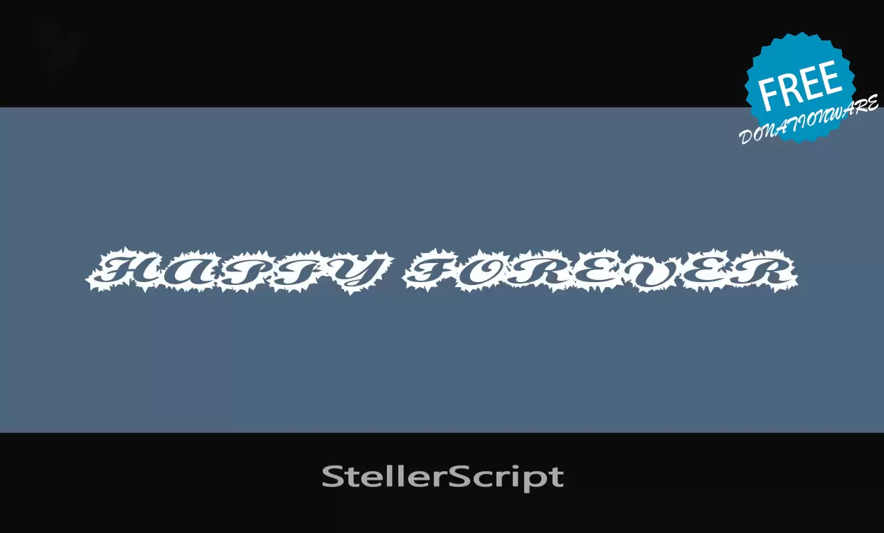 「StellerScript」字体效果图