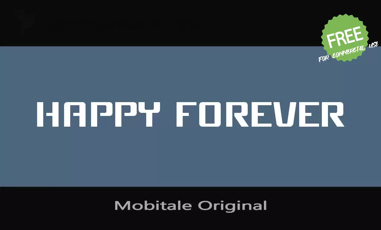 「Mobitale-Original」字体效果图