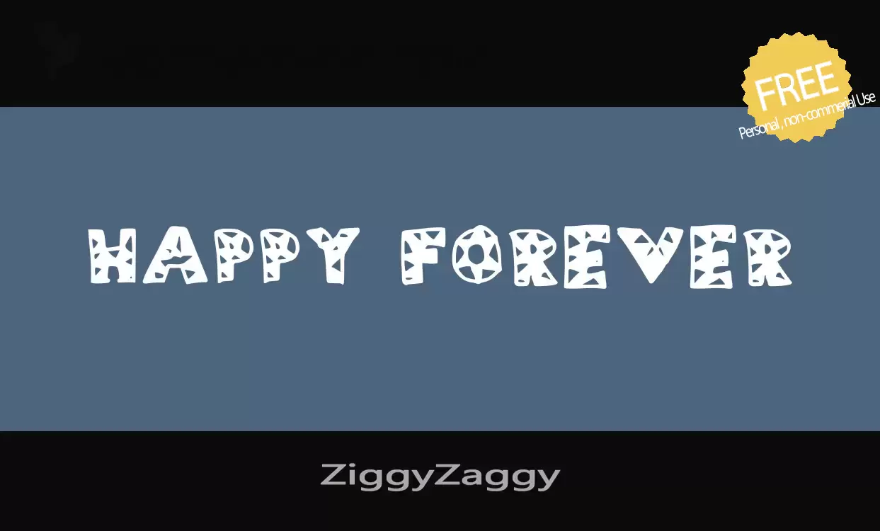 「ZiggyZaggy」字体效果图