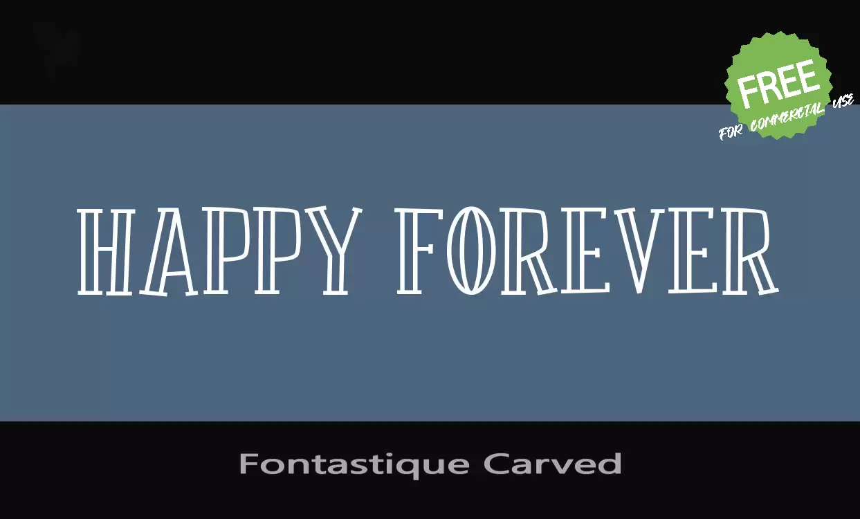 「Fontastique-Carved」字体效果图