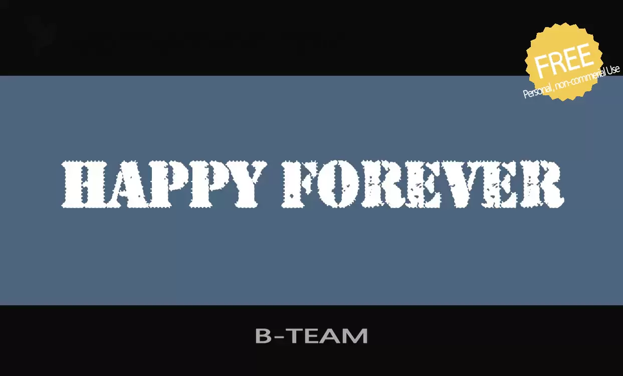 Font Sample of B-TEAM