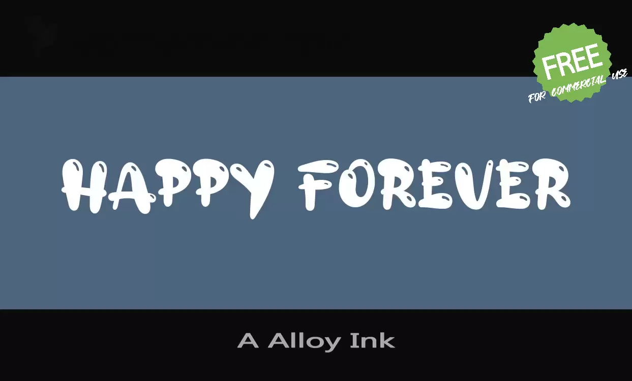 Font Sample of A-Alloy-Ink