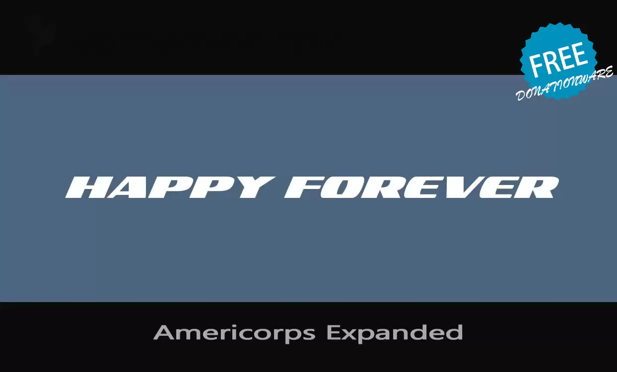 Font Sample of Americorps-Expanded