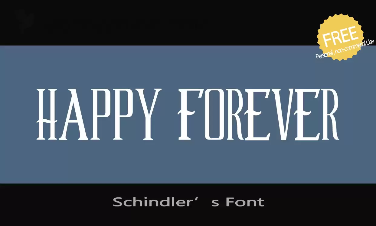 「Schindler’s-Font」字体效果图