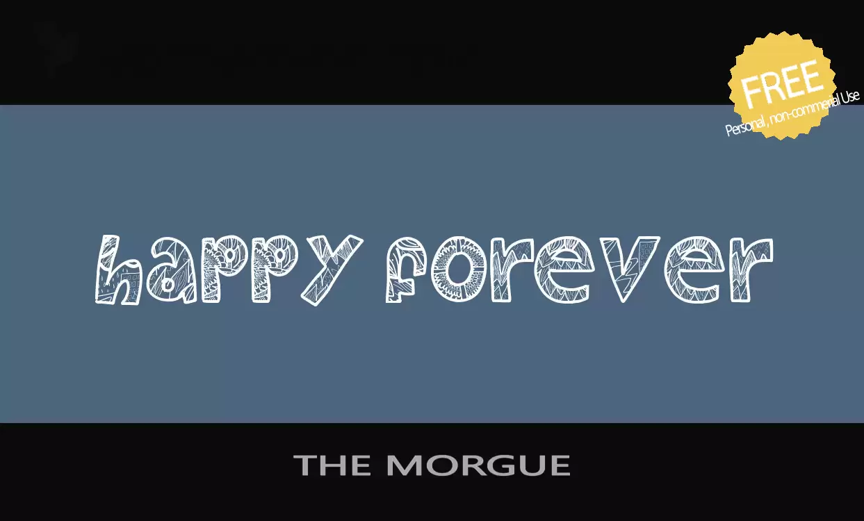 Font Sample of THE-MORGUE