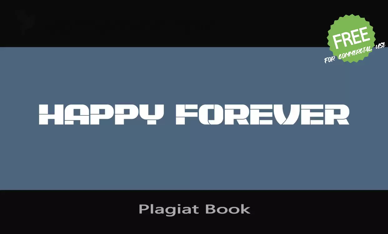 「Plagiat-Book」字体效果图