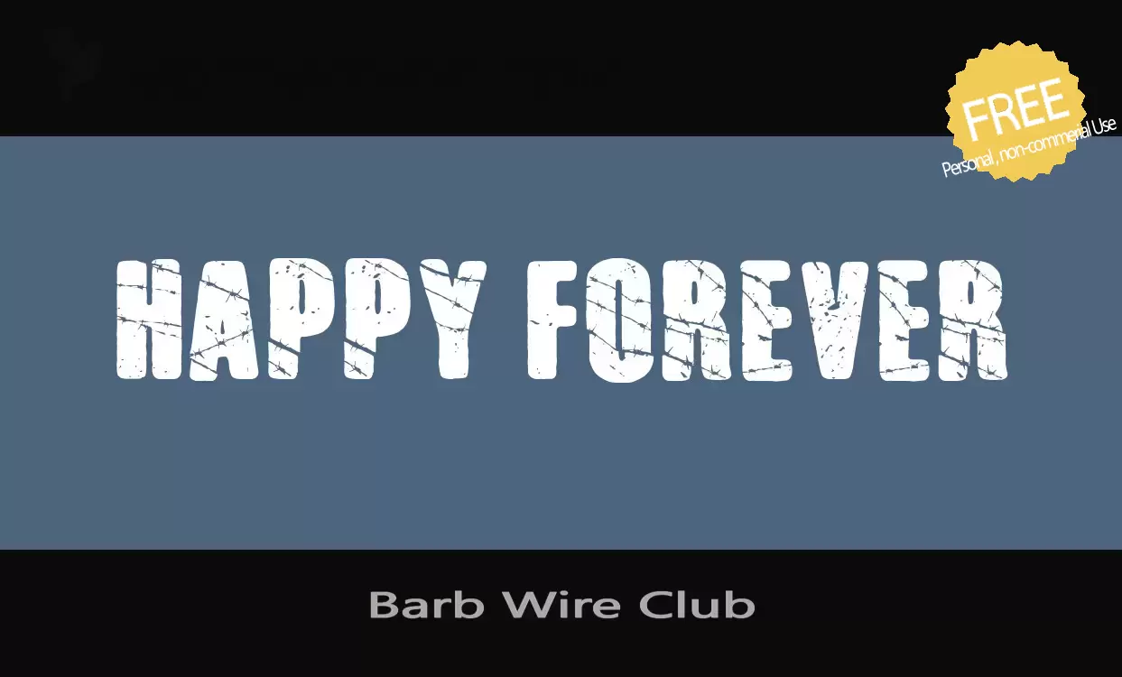 「Barb-Wire-Club」字体效果图