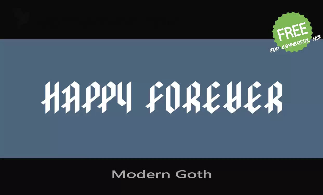 Font Sample of Modern-Goth