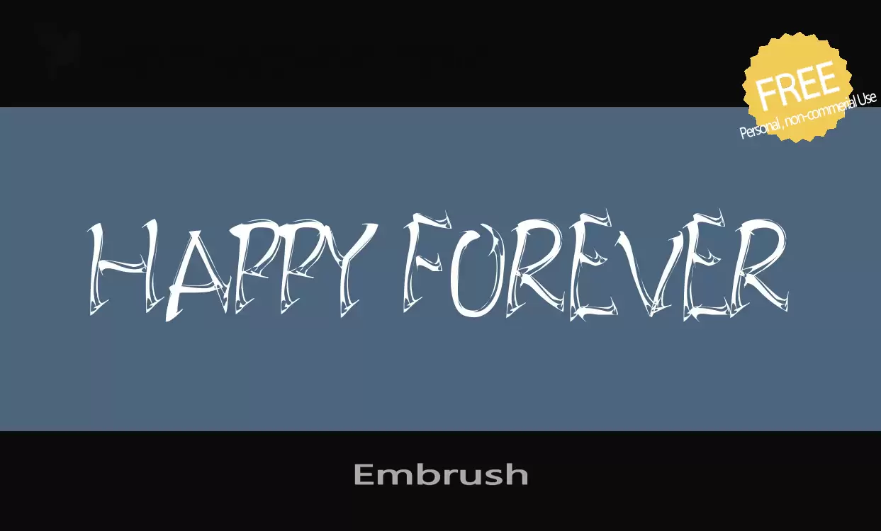 「Embrush」字体效果图