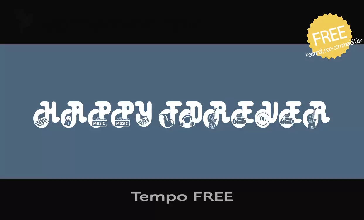 「Tempo-FREE」字体效果图