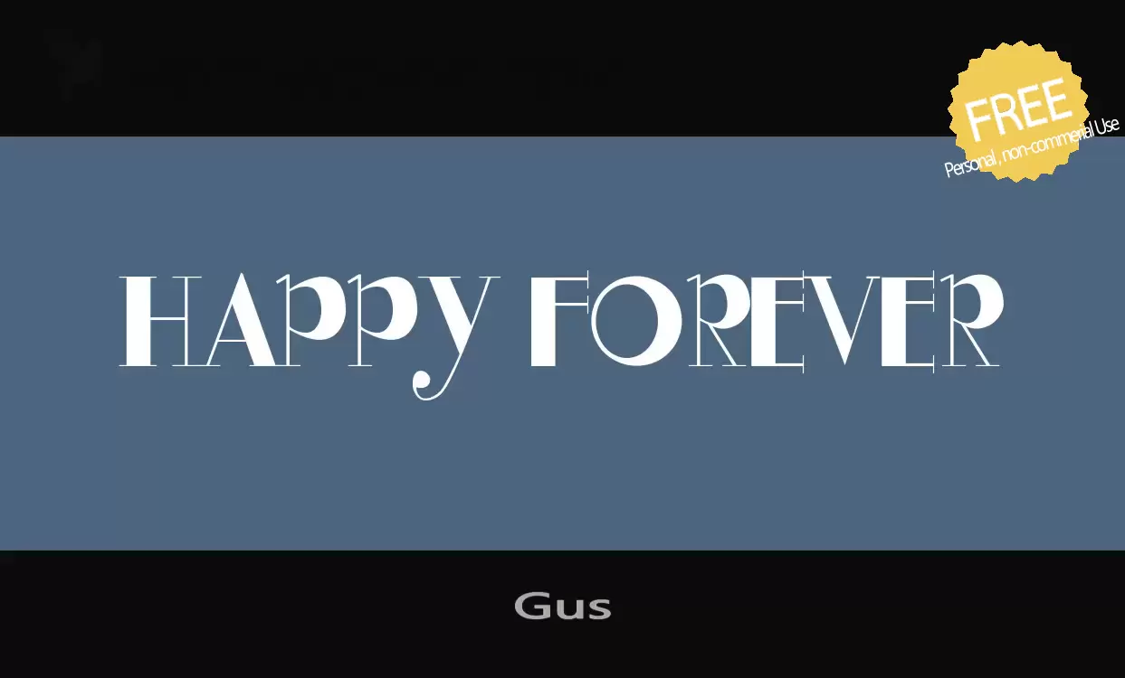 Font Sample of Gus