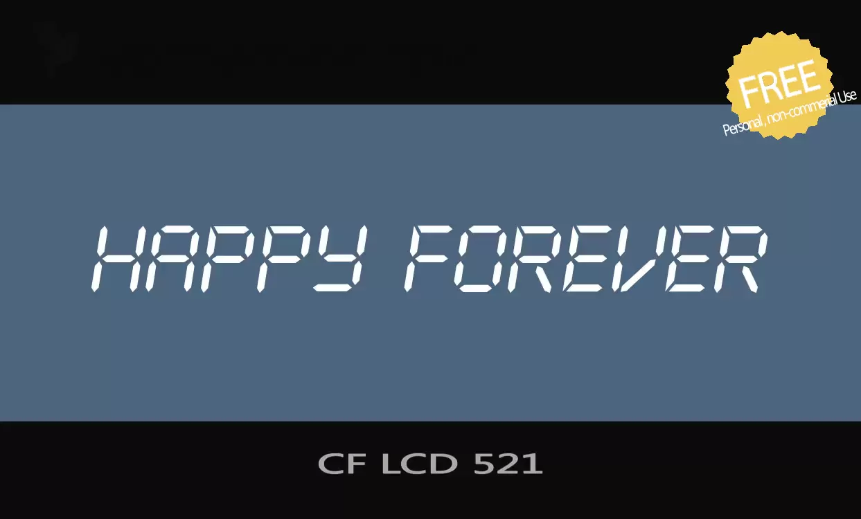 「CF-LCD-521」字体效果图