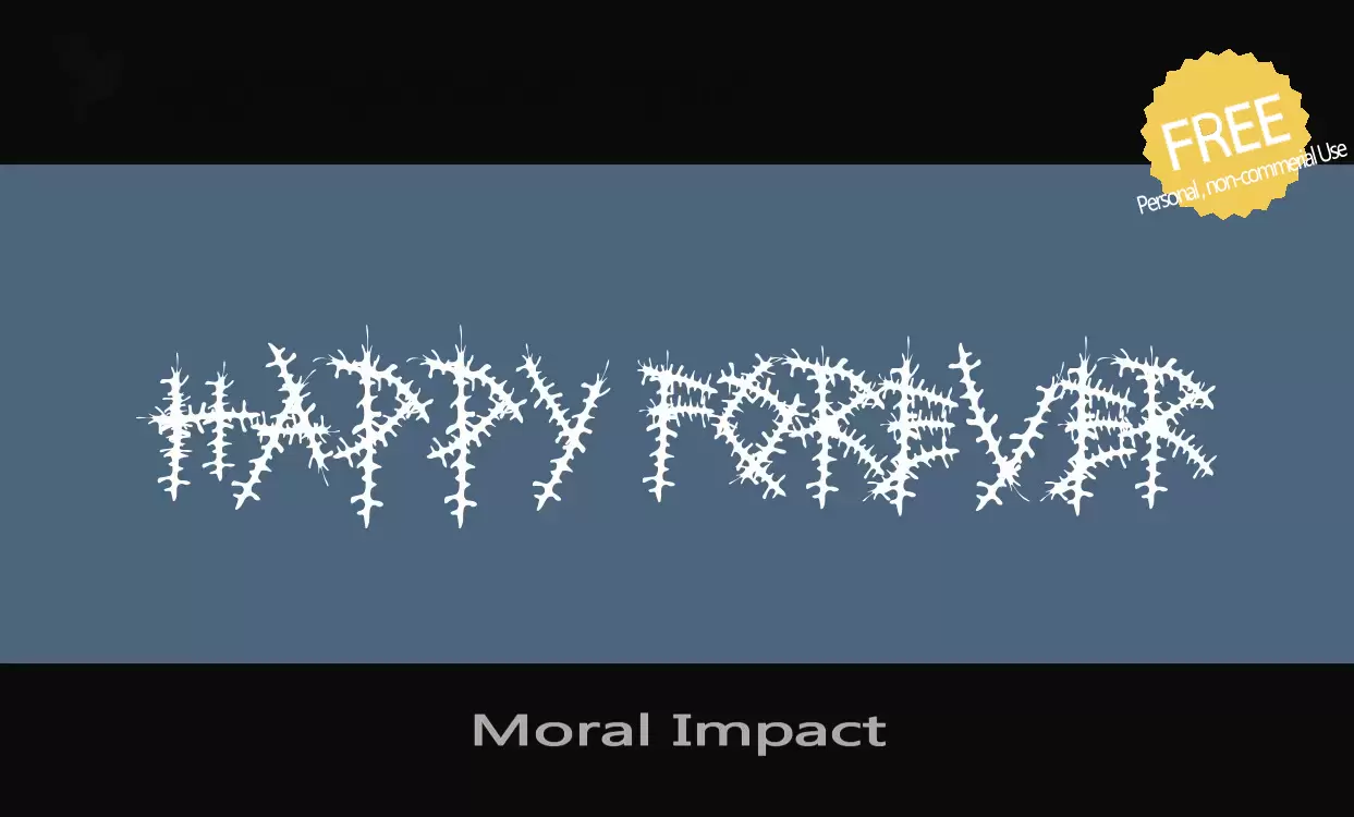 Font Sample of Moral-Impact