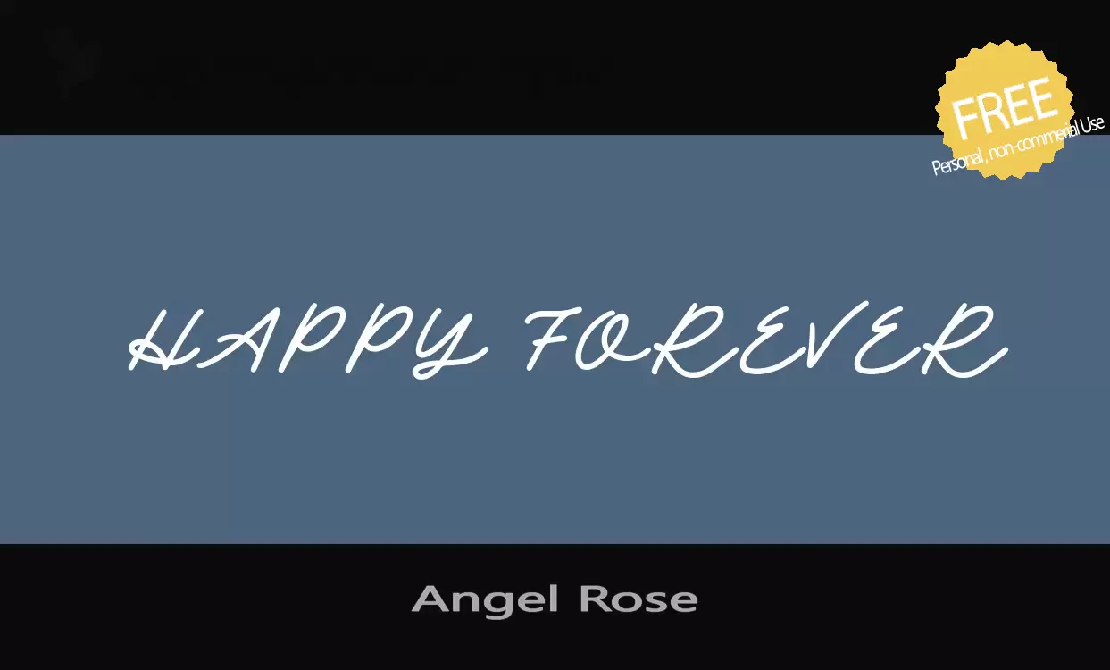 「Angel-Rose」字体效果图