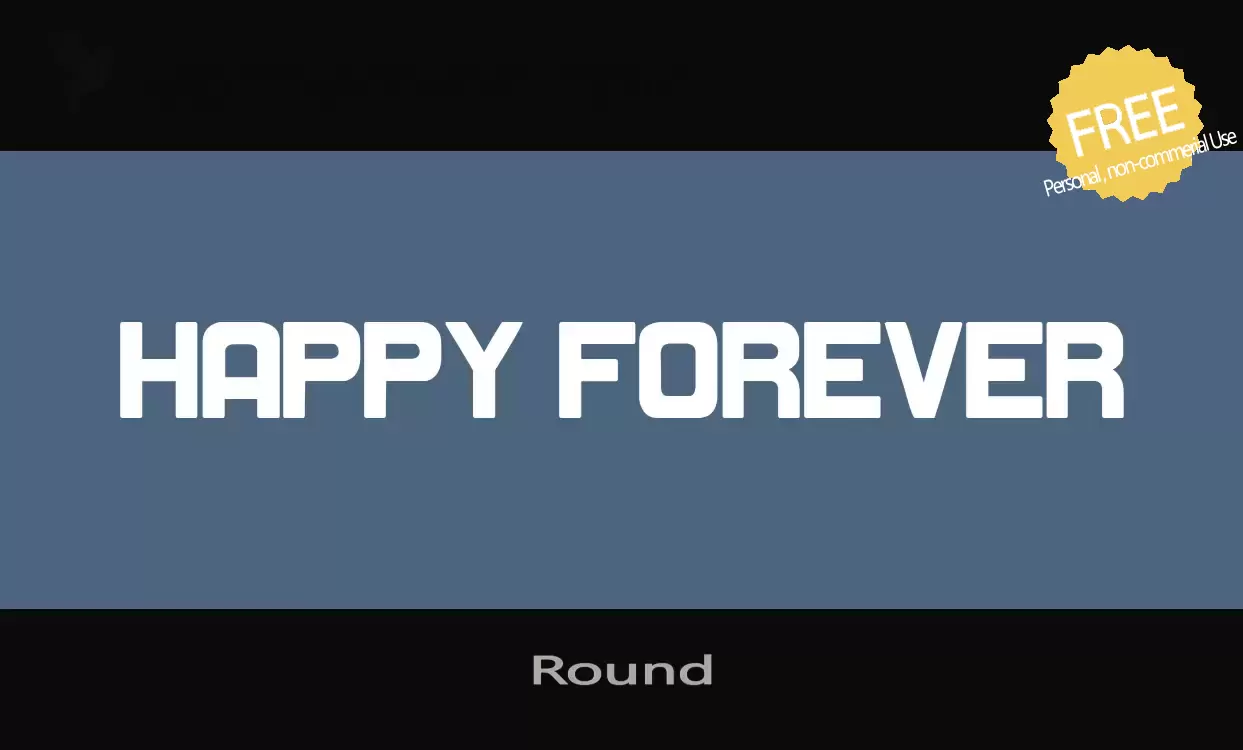 「Round」字体效果图
