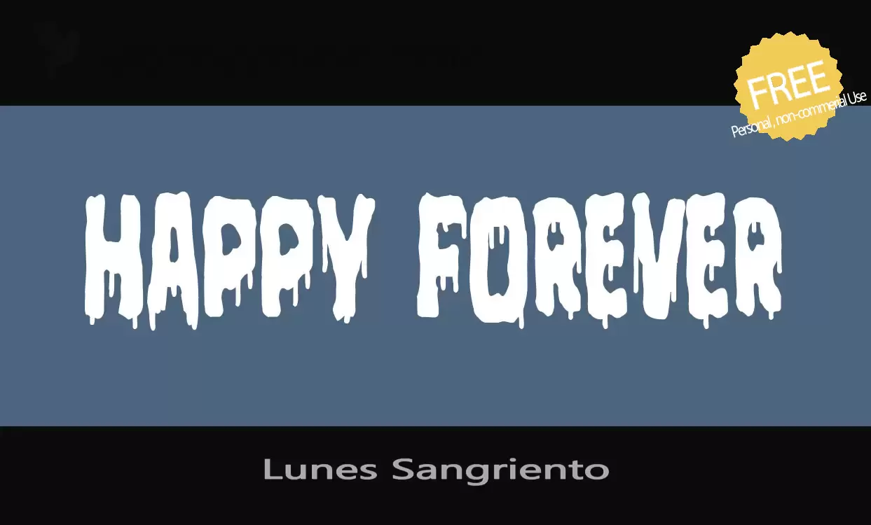 Font Sample of Lunes-Sangriento