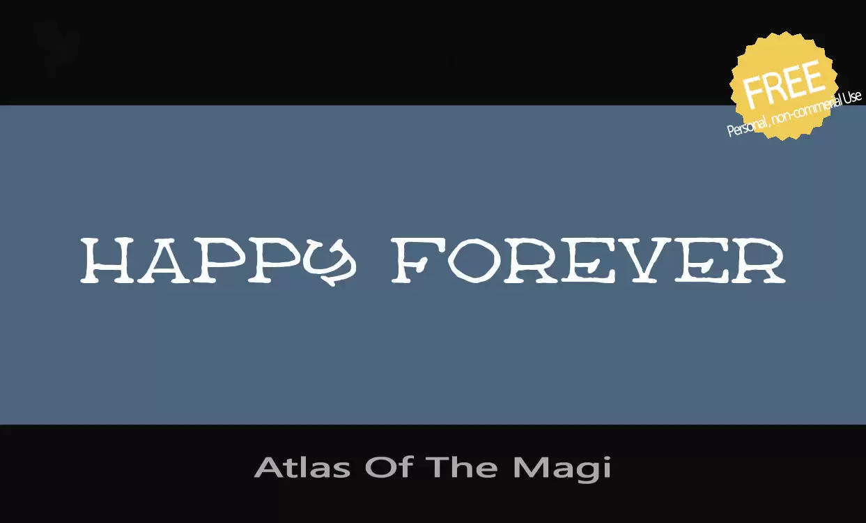 Font Sample of Atlas-Of-The-Magi