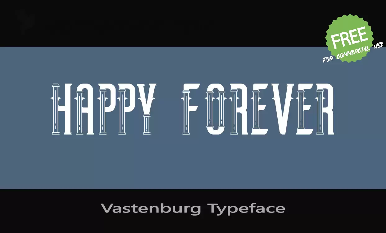 Sample of Vastenburg-Typeface