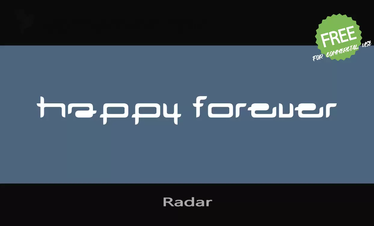 Font Sample of Radar