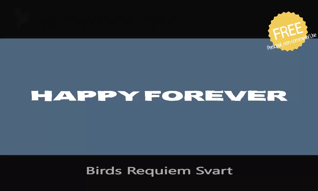 「Birds-Requiem-Svart」字体效果图