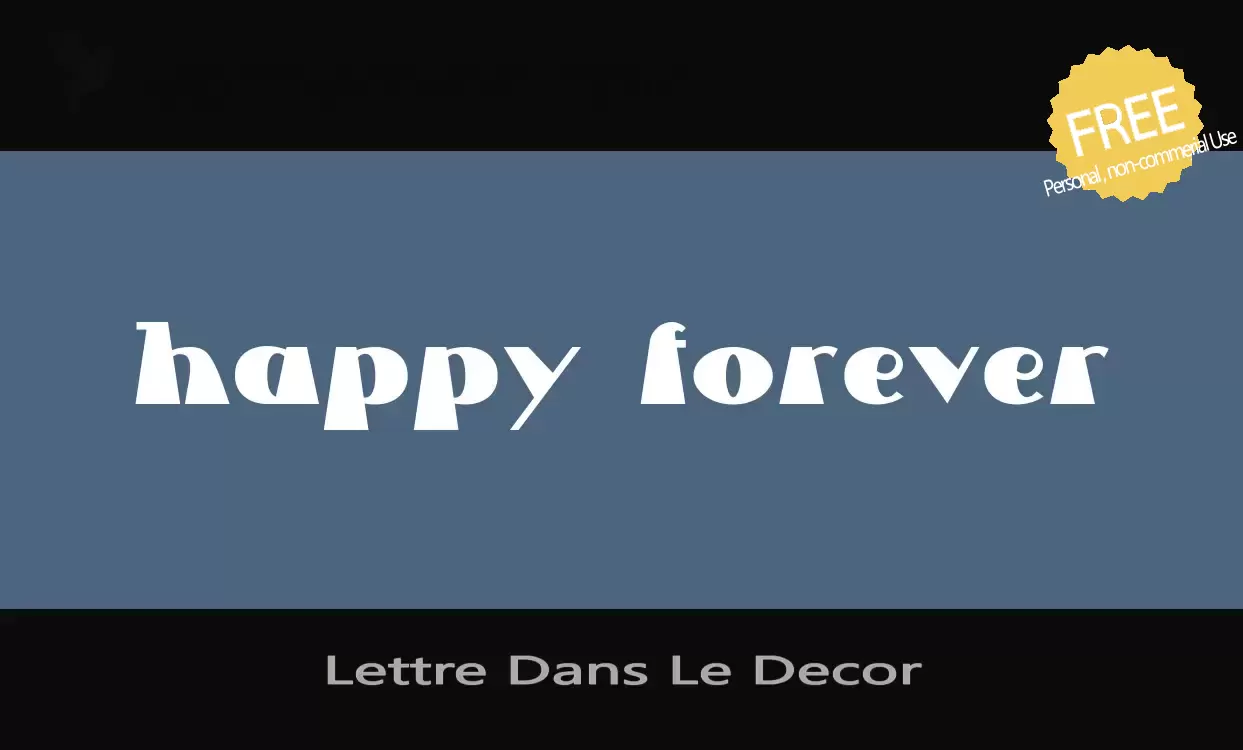 「Lettre-Dans-Le-Decor」字体效果图