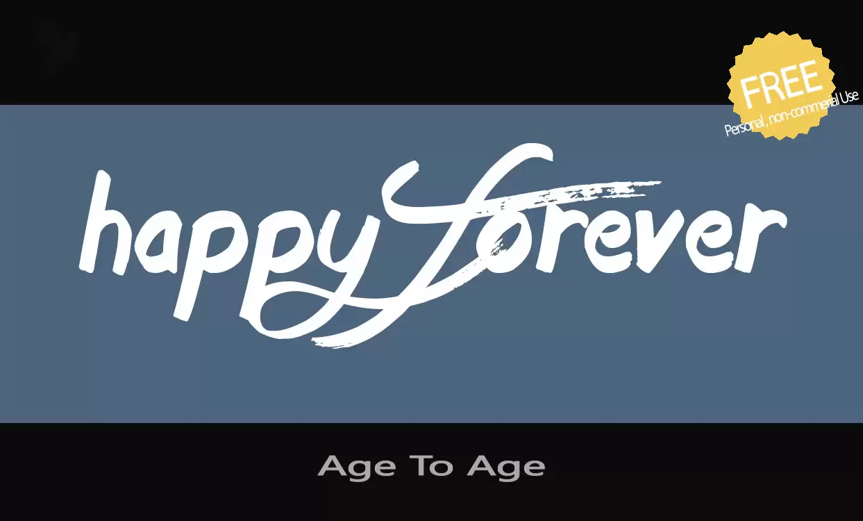 「Age-To-Age」字体效果图