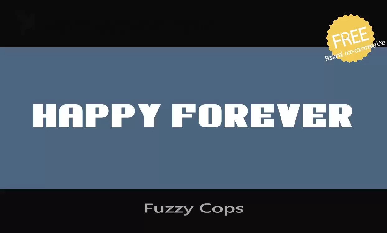 Font Sample of Fuzzy-Cops