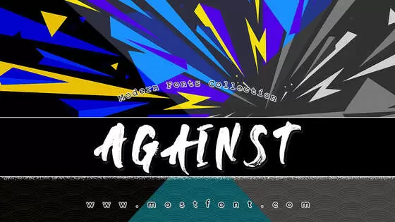 「Against」字体排版图片