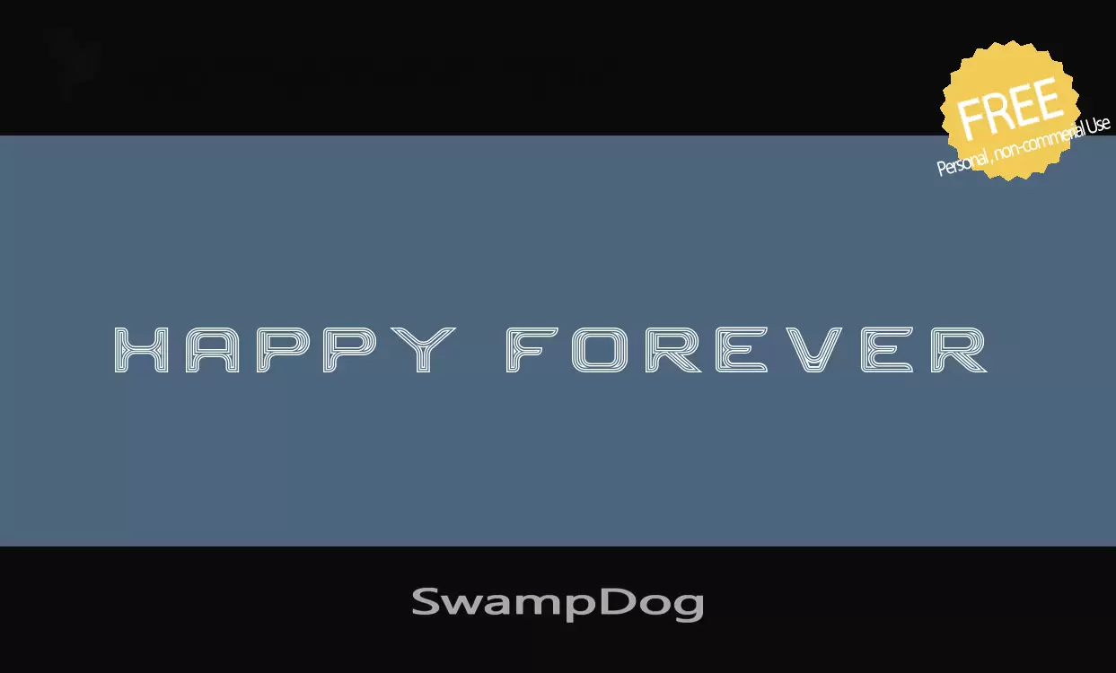 Font Sample of SwampDog