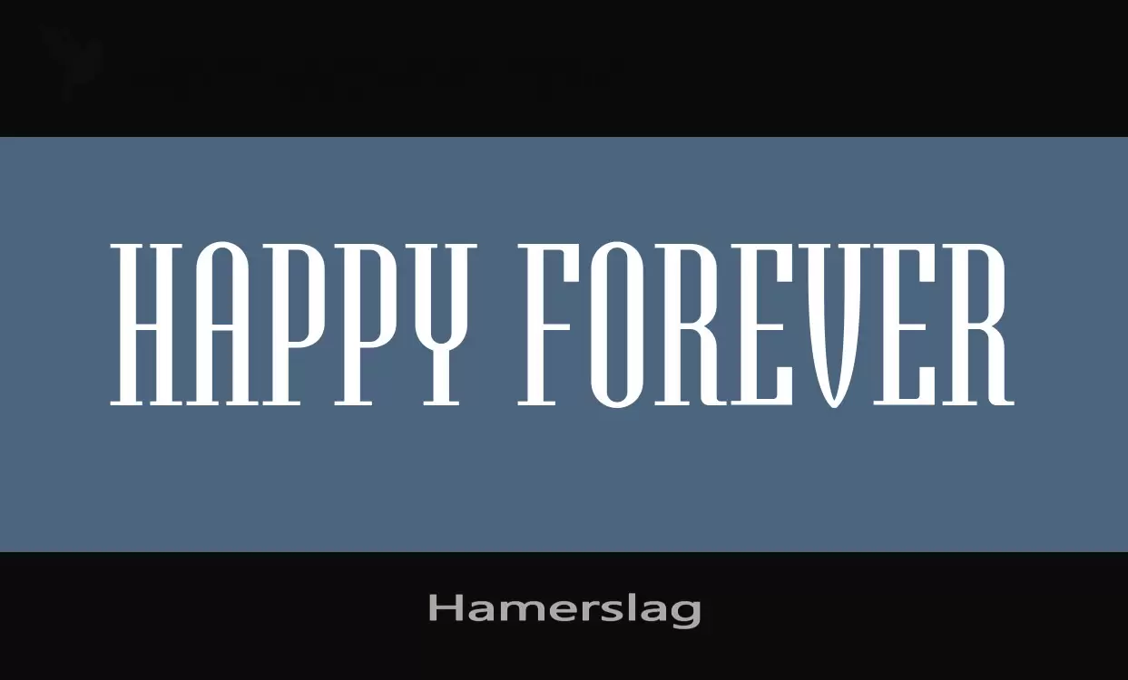 「Hamerslag」字体效果图