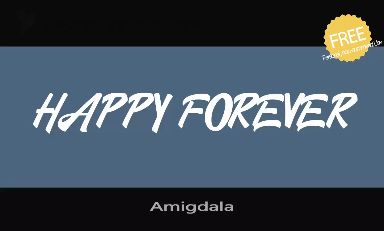 Font Sample of Amigdala