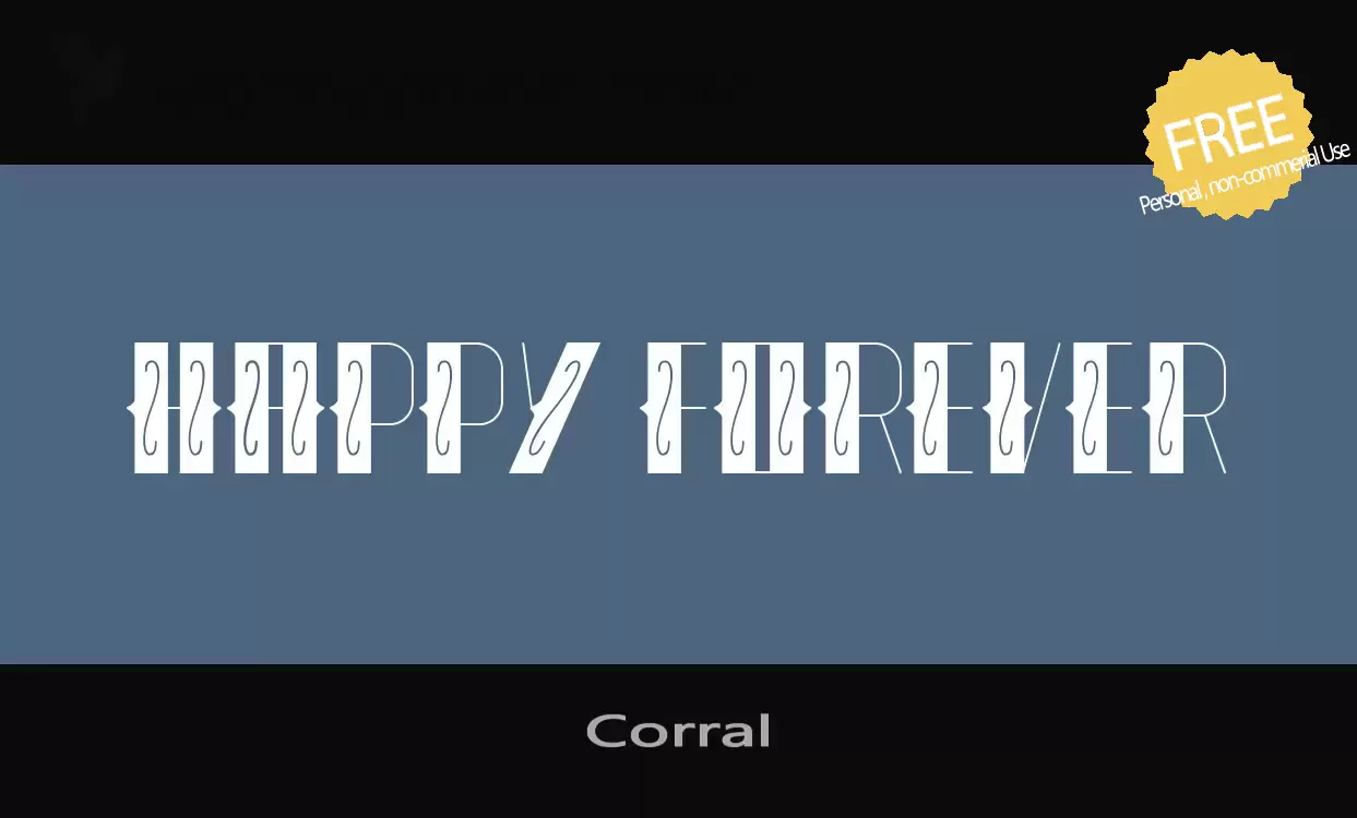 「Corral」字体效果图