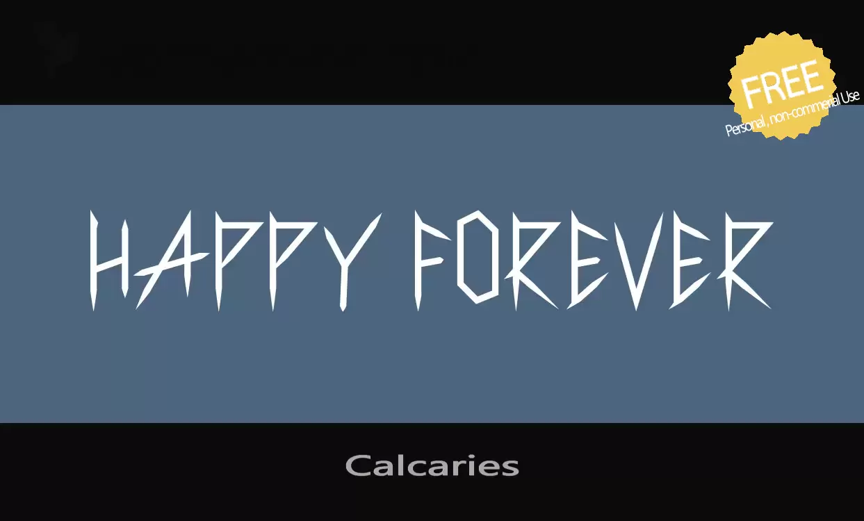 Font Sample of Calcaries