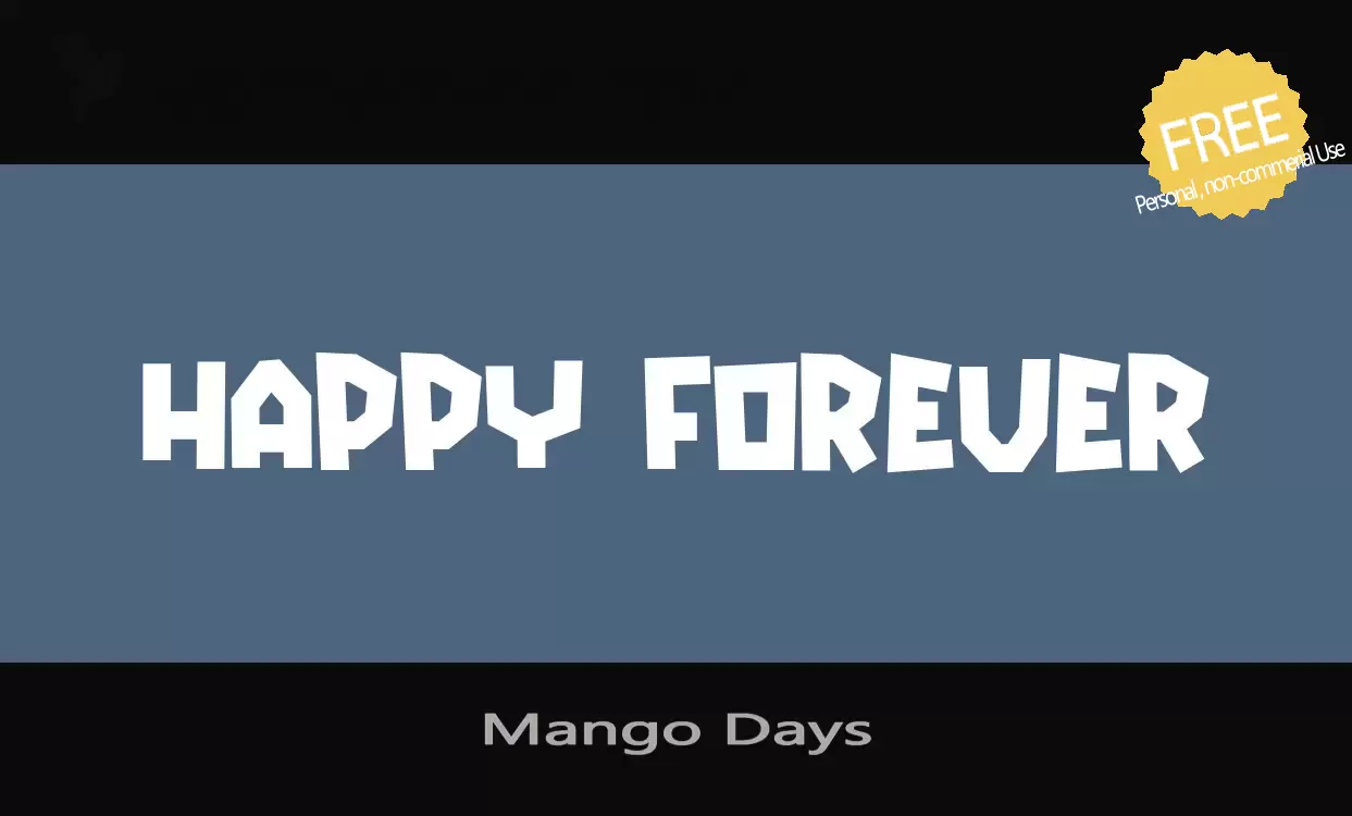 「Mango-Days」字体效果图