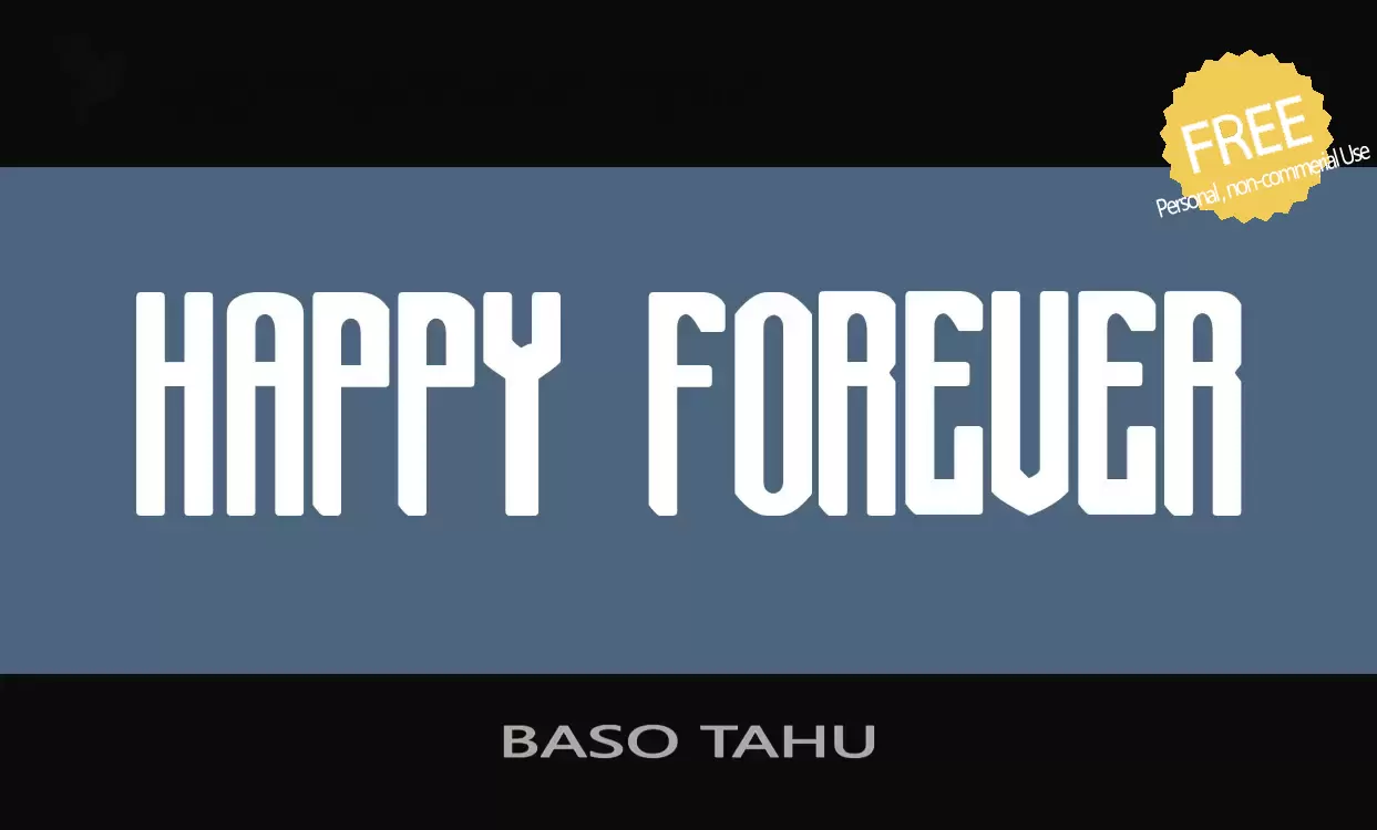 Font Sample of BASO-TAHU