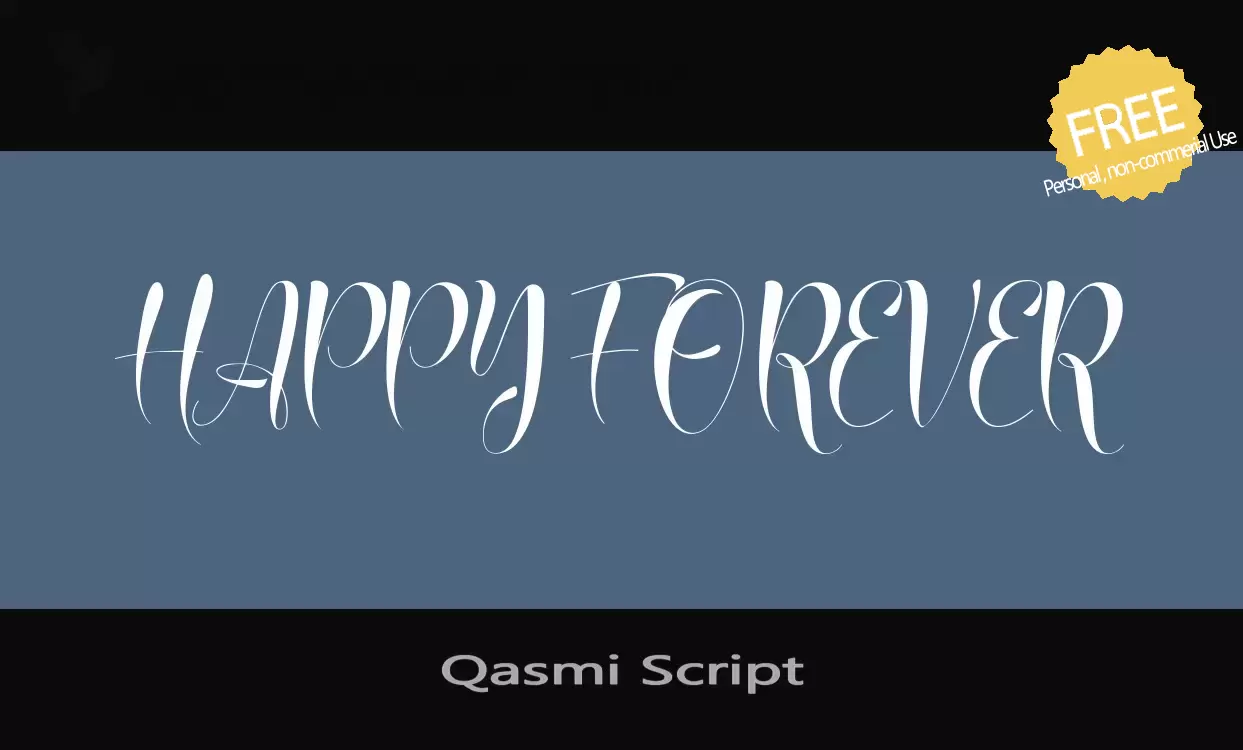 Font Sample of Qasmi-Script