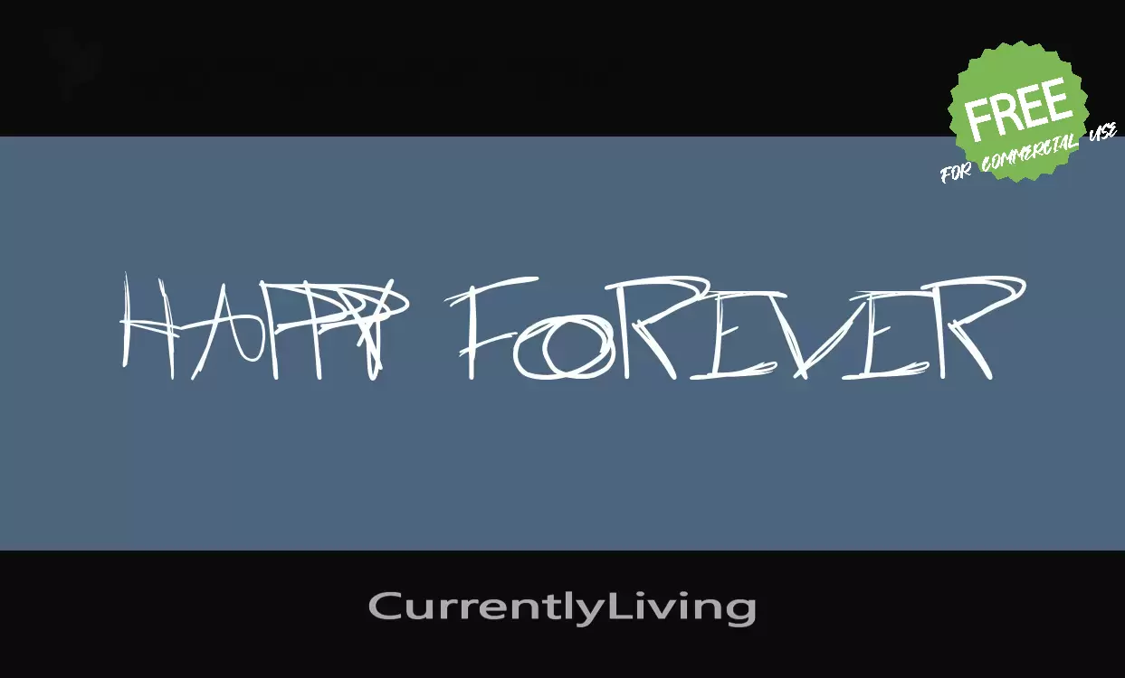 「CurrentlyLiving」字体效果图