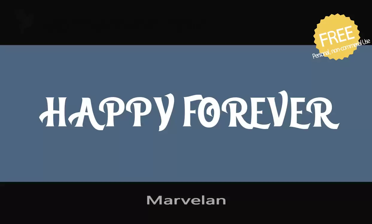 「Marvelan」字体效果图