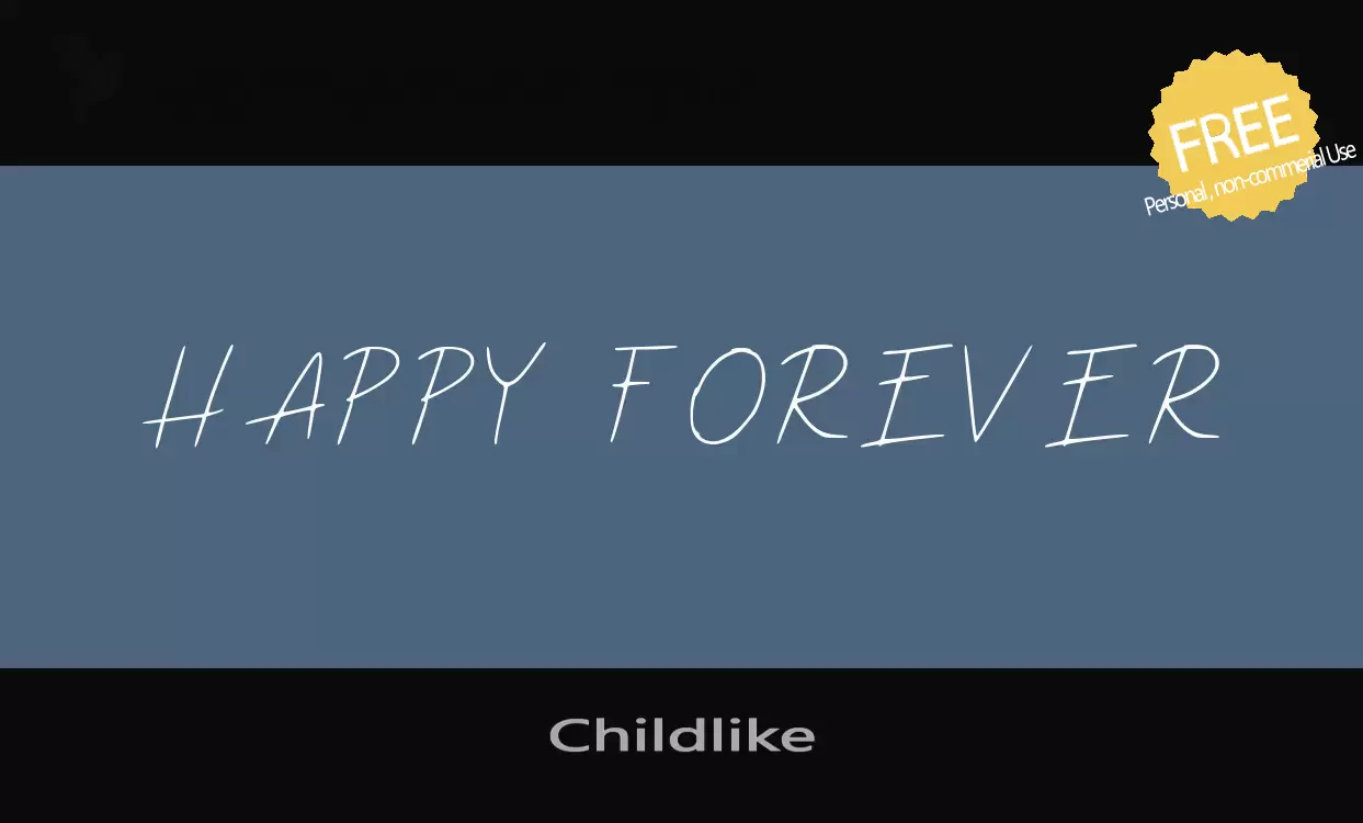 「Childlike」字体效果图