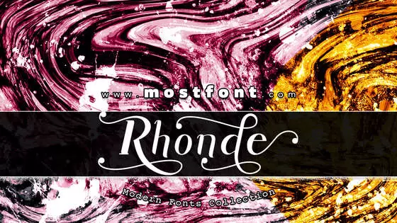 「Rhonde」字体排版图片