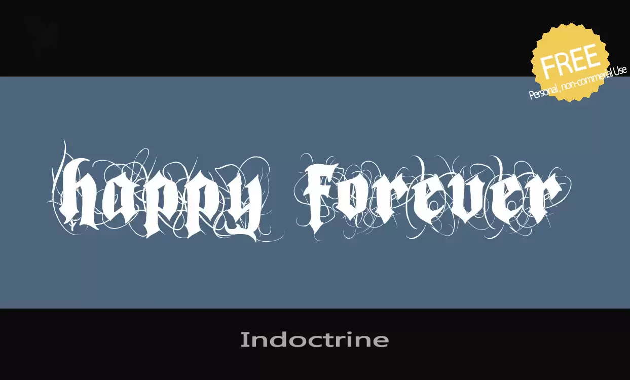 Font Sample of Indoctrine