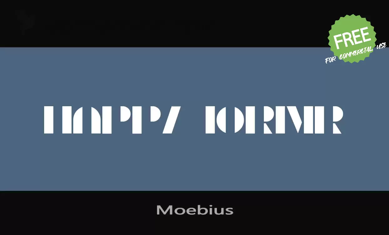 「Moebius」字体效果图