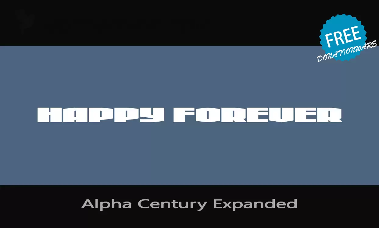 「Alpha-Century-Expanded」字体效果图