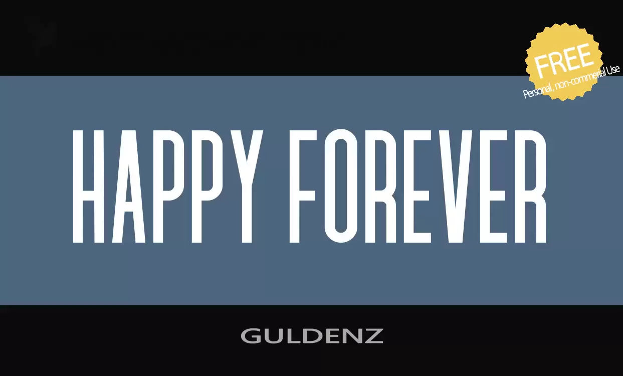 Font Sample of GULDENZ