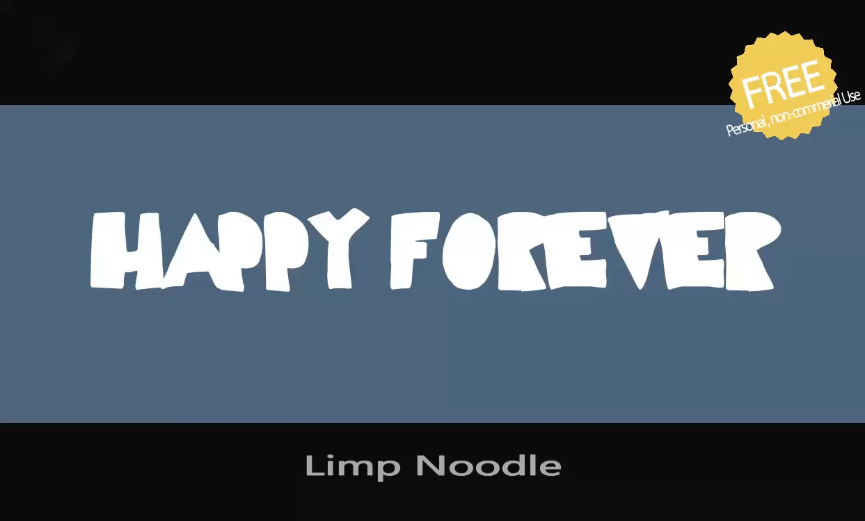 「Limp-Noodle」字体效果图