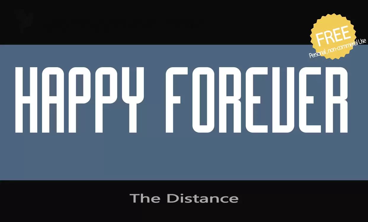 Font Sample of The-Distance
