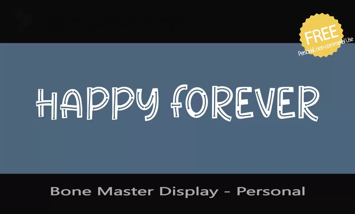 Font Sample of Bone-Master-Display---Personal