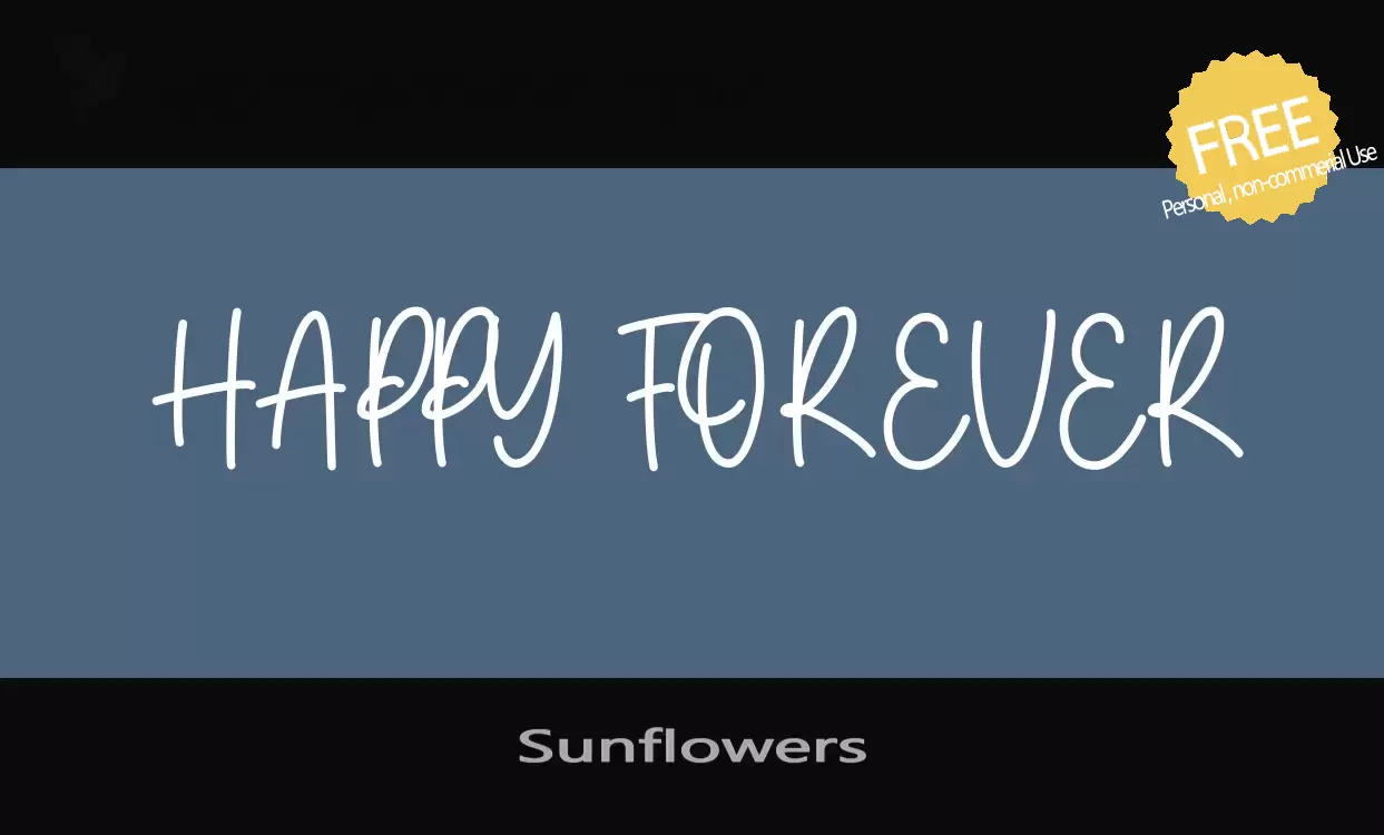 Font Sample of Sunflowers