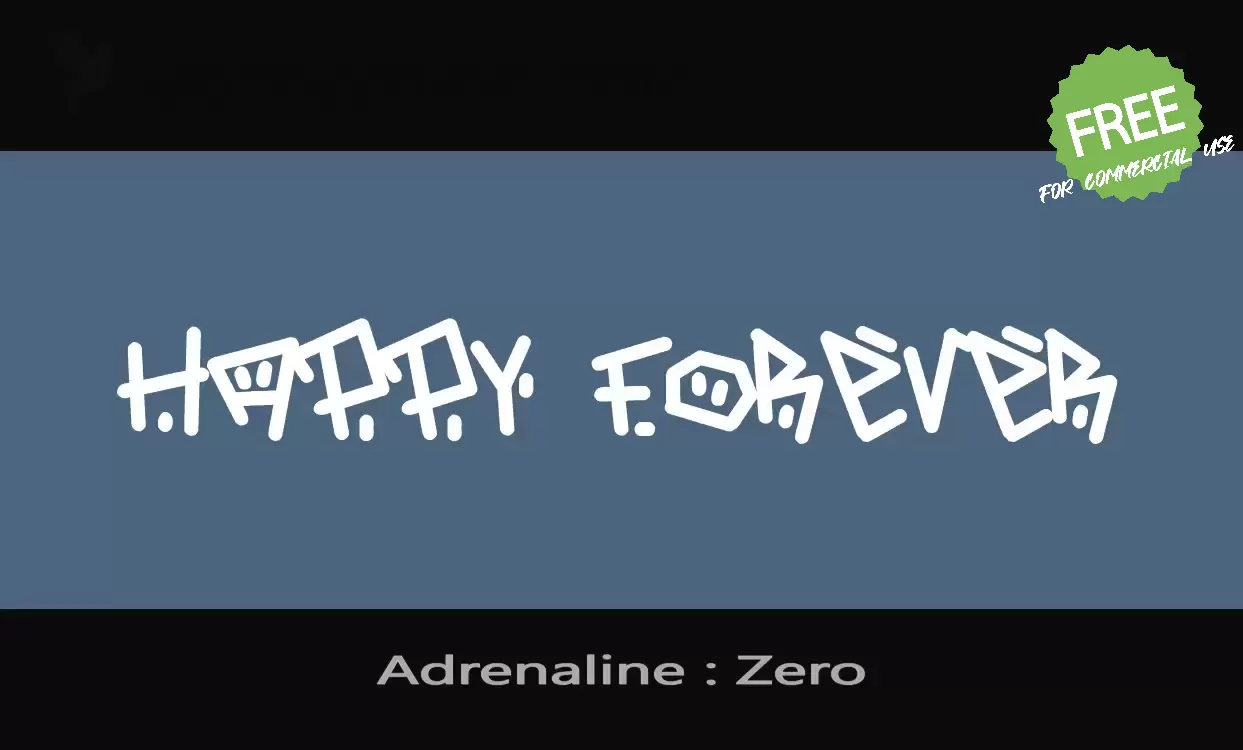 「Adrenaline-:-Zero」字体效果图